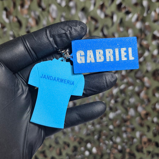 Breloc Personalizat MiniGrad + Tricou Jandarmerie Bleu