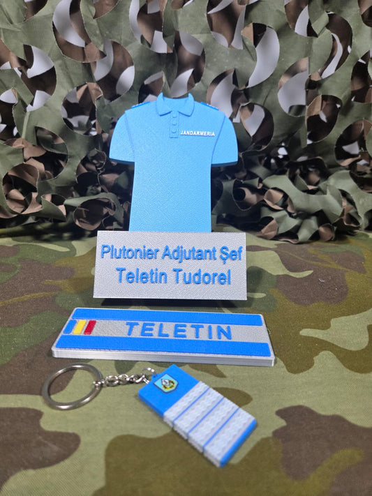 Set Cadou Personalizat - Plachetă Tricou Jandarmerie
