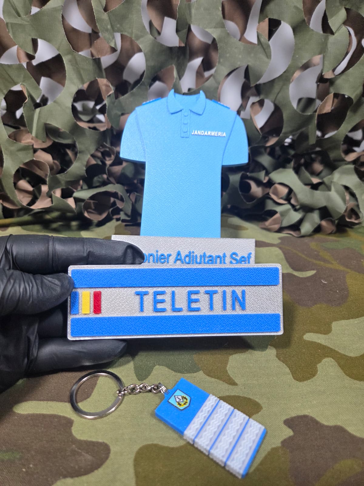 Set Cadou Personalizat - Plachetă Tricou Jandarmerie