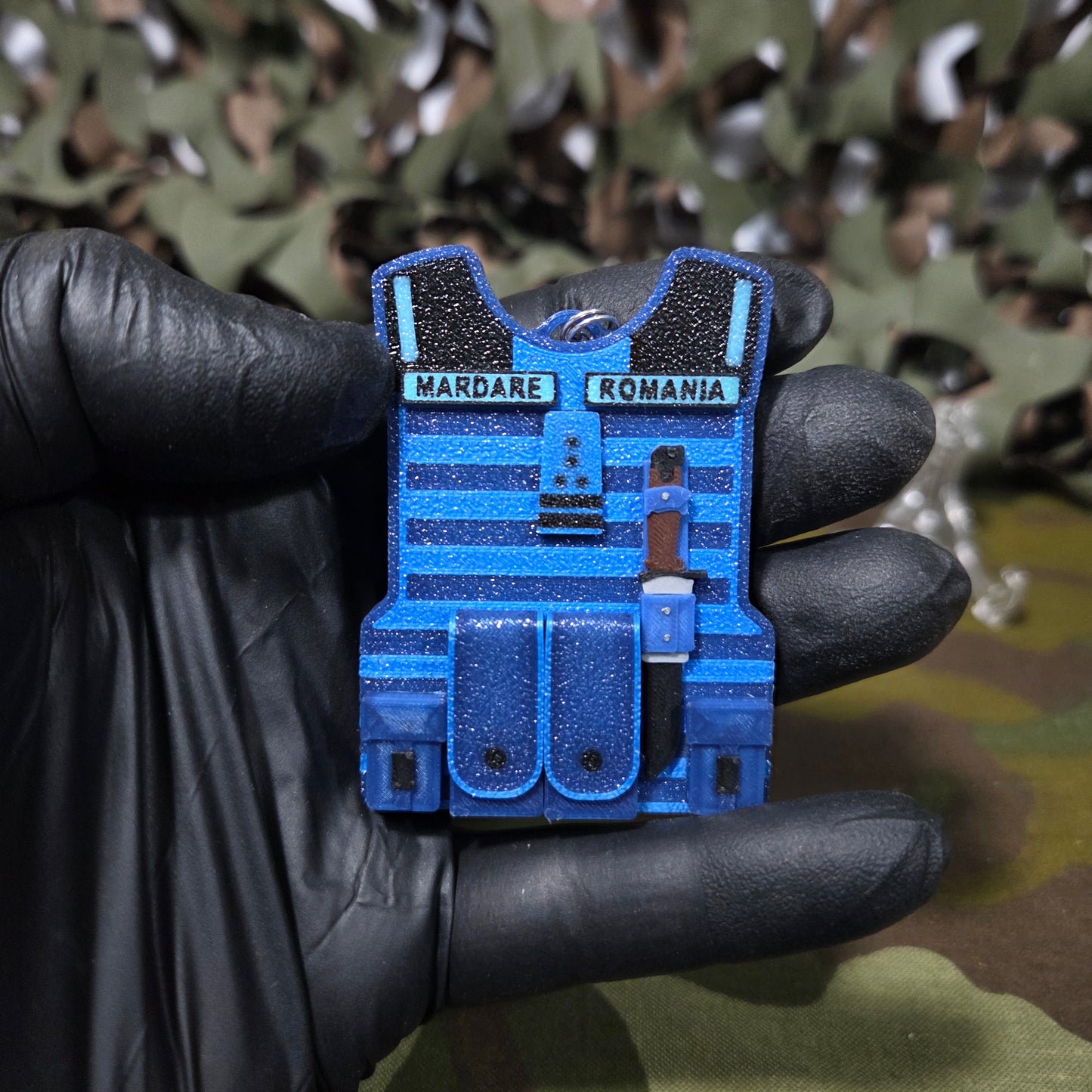 Breloc Personalizat Vestă Tactică Cu Accesorii Forțele Navale