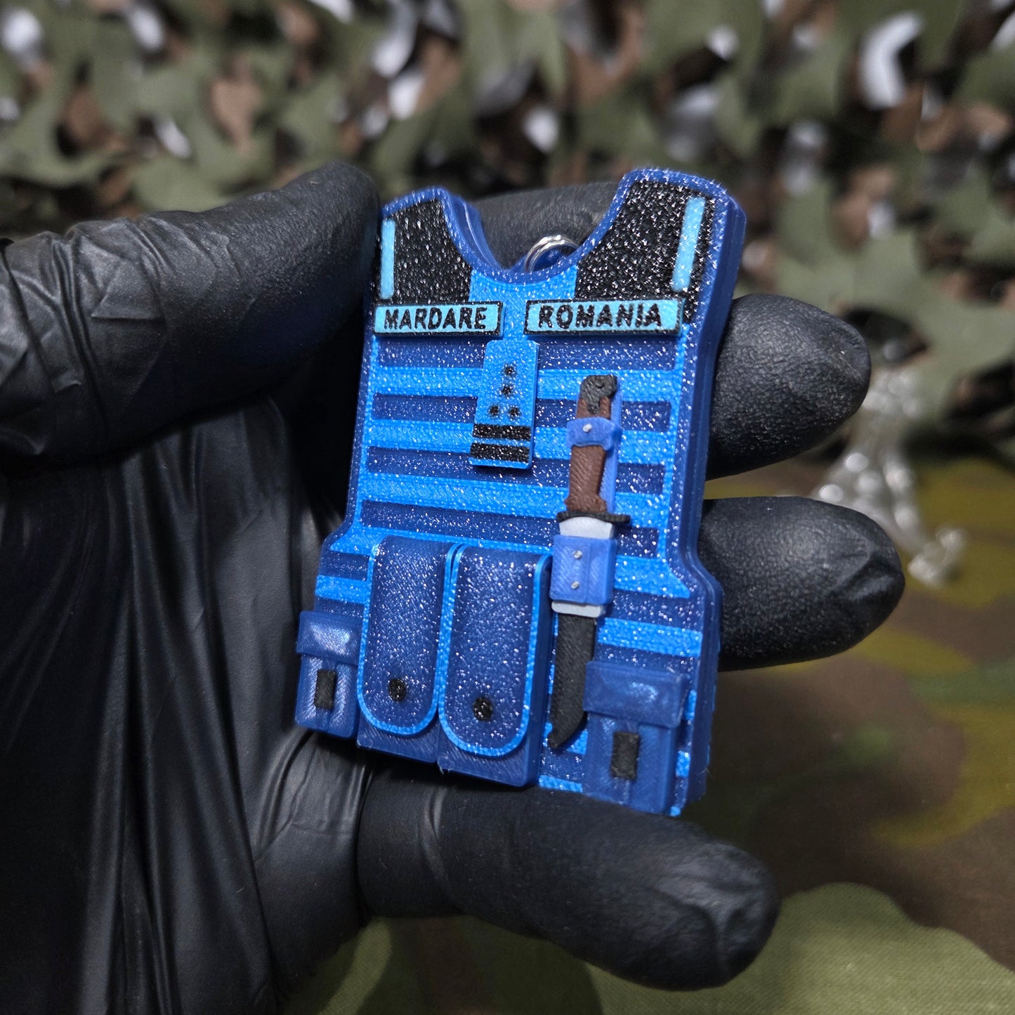 Breloc Personalizat Vestă Tactică Cu Accesorii Forțele Navale