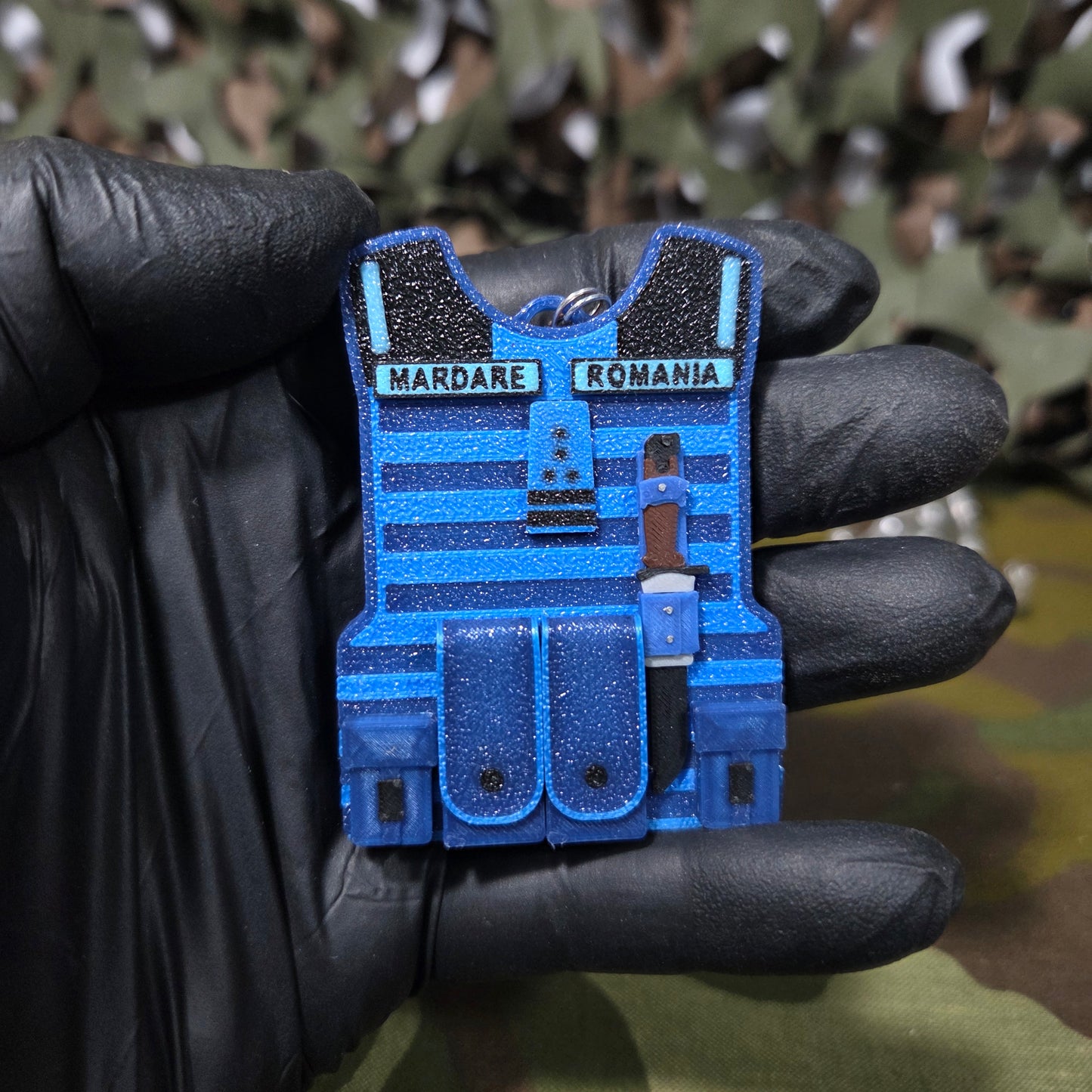 Breloc Personalizat Vestă Tactică Cu Accesorii Forțele Navale